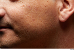 Face Cheek Ear Skin Man Slim Wrinkles Studio photo references